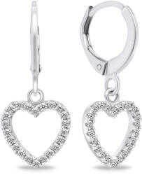 Brilio Silver Ezüst karika fülbevaló szívvel EA645W