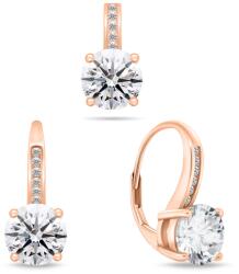 Brilio Silver Bájos bronz ékszerszett cirkónium kövekkel SET241R (medál, lógó fülbevaló)