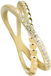 Beneto Aranyozott dupla ezüst gyűrű AGG196 58 mm