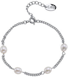 CRYSTalp Elegáns acél karkötő gyöngyökkel Tide Pearl 22243. E