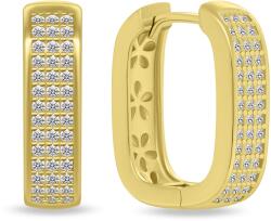 Brilio Silver Káprázatos, aranyozott fülbevaló cirkónium kövekkel EA887Y