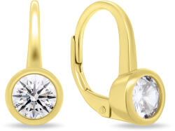 Brilio Silver Gyengéd aranyozott fülbevaló cirkónium kövekkel EA129Y