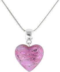 Lampglas Romantikus nyaklánc Sakura Flower tiszta ezüsttel ellátott Lampglas NLH35 gyönggyel