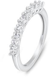 Brilio Silver Bájos ezüst gyűrű színtiszta cirkónium kövekkel RI063Wa 50 mm