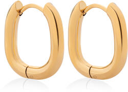 Troli Bámulatos aranyozott ovális fülbevaló VBE0147G