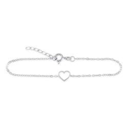 Soliter Brilio Silver Bájos ezüst karkötő szívvel 461 001 01399 04