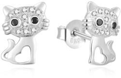 Beneto Játékos ezüst fülbevaló Macskák AGUP1874