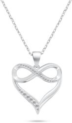 Brilio Silver Gyengéd ezüst nyaklánc cirkónium kővel NCL122W