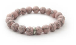 Agato Beneto Gyöngy karkötő rózsaszín howlit kőből MINK38/17