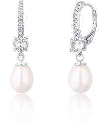 JwL Luxury Pearls Gyönyörű fülbevaló igazgyöngyökkel és cirkónium kővel JL0739