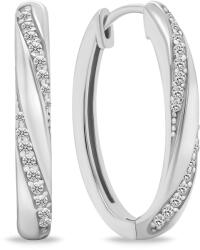 Brilio Silver Bájos ezüst karika fülbevaló színtiszta cirkónium kövekkel EA661W