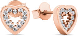 Brilio Silver Bájos bronz fülbevaló cirkónium kövekkel Szív EA573R