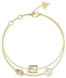 Guess Dupla aranyozott karkötő cirkónium kövekkel 4G Light JUBB05237JWYG 18, 5 cm