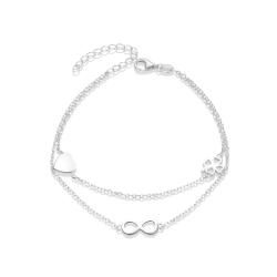 Beneto Stílusos dupla ezüst karkötő AGB636/21