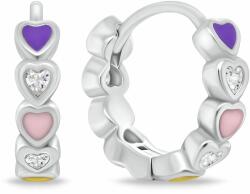 Brilio Silver Gyengéd ezüst fülbevaló Szív cirkónium kövekkel EA1098W