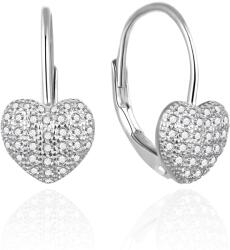 Agato Ezüst fülbevaló Szív cirkónium kövekkel AGT-E195LW