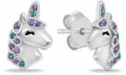 Brilio Silver Aranyos ezüst fülbevaló Egyszarvú cirkónium kövekkel EA1109WRBW