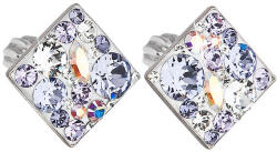 Evolution Group - Pavona Evolution Group Négyzet alakú fülbevalók kristályokkal Violet 31169.3