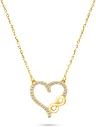 Brilio Silver Romantikus aranyozott nyaklánc cirkónium kővel NCL52Y