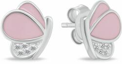 Brilio Silver Gyengéd ezüst fülbevaló Pillangók cirkónium kövekkel EA1079W