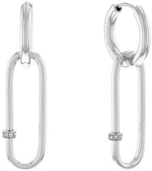 Calvin Klein Acél karika fülbevaló kristályokkal 2 az 1-ben 35000181
