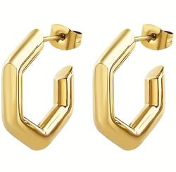 Breil Divatos aranyozott fülbevaló Hexagonia TJ3511