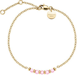 Rosefield Gyengéd aranyozott rózsaszín gyöngyös karkötő Essentials JBPRG-J809