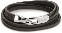 Calvin Klein Elegáns fekete bőr karkötő 35000109