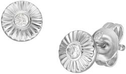 Fossil Elegáns ezüst fülbevaló kristállyal Circle JFS00617040