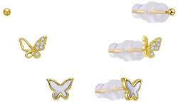 MOISS Aranyozott, játékos fülbevaló szett E0004645 (3 pár fülbevaló)