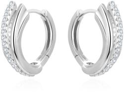 Beneto Csodálatos ezüst karika fülbevaló cirkónium kövekkel AGUC3343