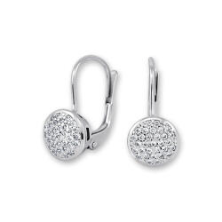 Soliter Brilio Csillogó fülbevaló fehér aranyból cirkónium kövekkel 239 001 00623 07