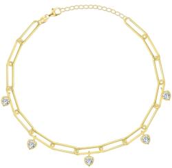 Brilio Silver Gyengéd aranyozott karkötő szívvel BRC73Y