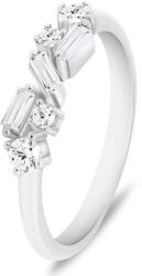 Brilio Silver Bájos ezüst gyűrű átlátszó cirkónium kövekkel RI121W 54 mm