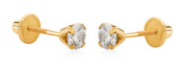 Brilio Csillogó arany fülbevaló cirkónium kövekkel 14/30.200/17ZIR