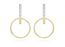 Silver Cat Minimalista fülbevaló cirkónium kövekkel SC524