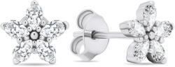 Brilio Silver Csillogó ezüst fülbevaló átlátszó cirkónium kövekkel Virágok EA591W