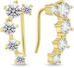 Brilio Silver Káprázatos hosszú aranyozott fülbevaló EA621Y