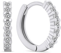 Brilio Silver Csillogó karika fülbevaló cirkónium kövekkel EA665W