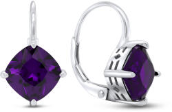 Brilio Silver Divatos ezüst fülbevaló lila cirkónium kövekkel EA304WAM