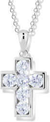 Modesi Bájos nyaklánc cirkónium kövekkel Kereszt M00841 (lánc, medál)