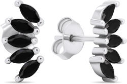 Brilio Silver Jellegzetes ezüst fülbevaló fekete cirkónium kövekkel EA596WBC