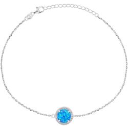 Brilio Silver Bájos ezüst karkötő szintetikus opállal BRC126WB