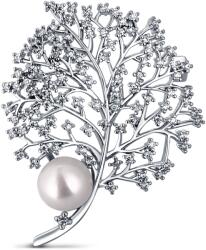 JwL Luxury Pearls Elegánsgyöngy bross cirkónium kövekkel JL0791