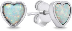 Brilio Silver Gyengéd ezüst fülbevaló szintetikus opálokkal Szív EA610W
