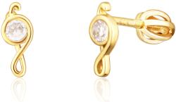 JVD Aranyozott fülbevaló Violinkulcs cirkónium kövekkel SVLE1822XH2GOSR