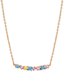 Preciosa Játékos, aranyozott nyaklánc Valencia cirkónium kővel 5367P70