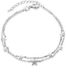 Beneto Játékos dupla ezüst karkötő csillagokkal AGB732/21