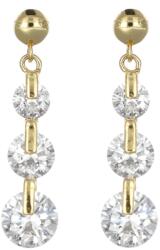 CRYSTalp Bájos aranyozott lógó fülbevaló kristályokkal Mood 42242. G