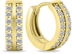 Brilio Silver Időtlen, aranyozott karika fülbevaló cirkónium kövekkel EA662Y
